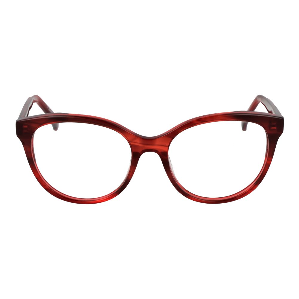 Eyeglasses Frames by Max Mara for women in acetate red showcases a refined full-frame frame design with a refined red coloured frame finish for a refined and sophisticated look.