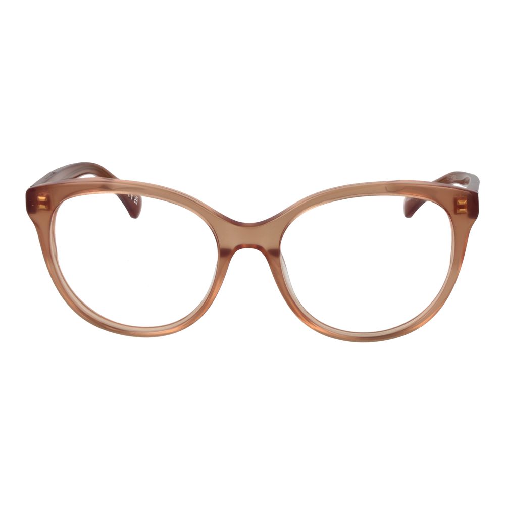 Eyeglasses Frames by Max Mara for women in acetate brown features an refined silhouette, showcasing a sophisticated brown coloured frame and refined full-frame frame design for a refined look.
