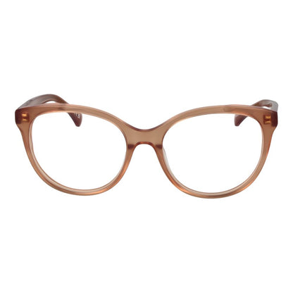 Eyeglasses Frames by Max Mara for women in acetate brown features an refined silhouette, showcasing a sophisticated brown coloured frame and refined full-frame frame design for a refined look.
