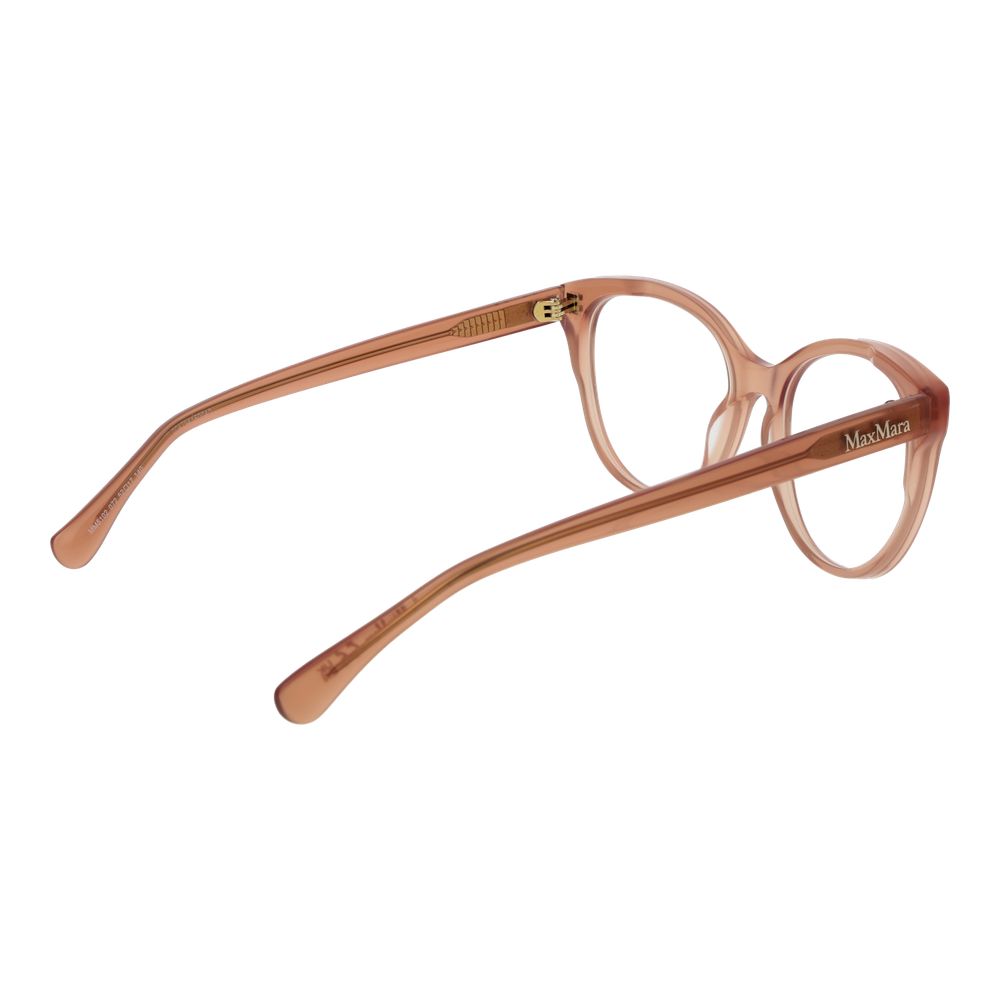 Eyeglasses Frames by Max Mara for women in acetate and brown showcases an refined full-frame frame design featuring a sophisticated brown coloured frame for an refined and refined aesthetic.