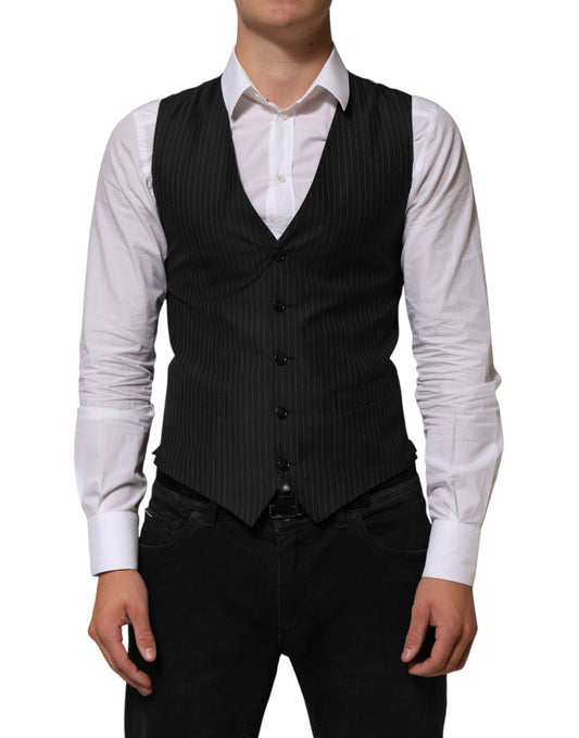 Dolce & Gabbana Men's Silk Wool & Viscose Vest - Black