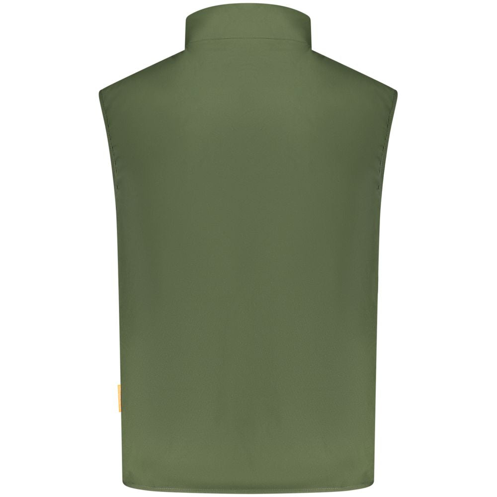 Vest by Norway 1963 for men in polyester green showcases a dynamic silhouette, perfectly balancing pockets with a dynamic for a sophisticated, high-fashion look.