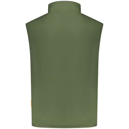 Vest by Norway 1963 for men in polyester green showcases a dynamic silhouette, perfectly balancing pockets with a dynamic for a sophisticated, high-fashion look.