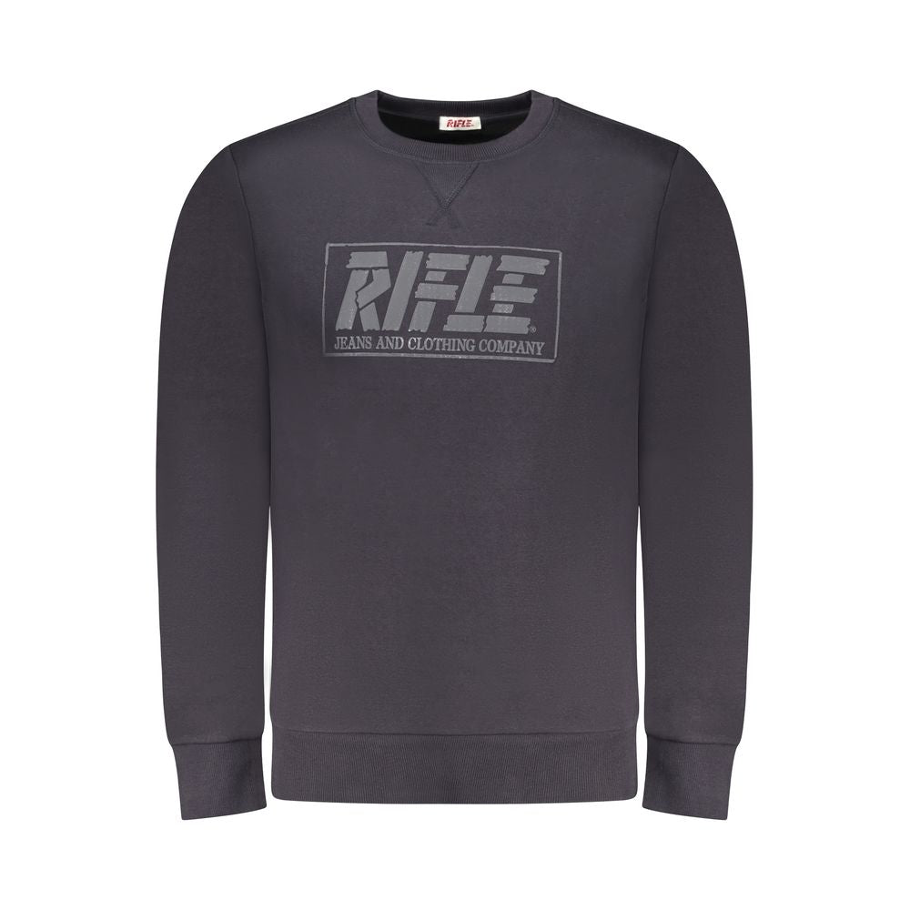 Sweatshirt by Rifle for men in cotton polyester blue & print showcases a slouchy chic silhouette, artfully detailed with a slouchy chic crew neckline and for a slouchy chic finish.