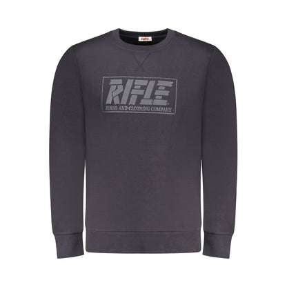 Sweatshirt by Rifle for men in cotton polyester blue & print showcases a slouchy chic silhouette, artfully detailed with a slouchy chic crew neckline and for a slouchy chic finish.