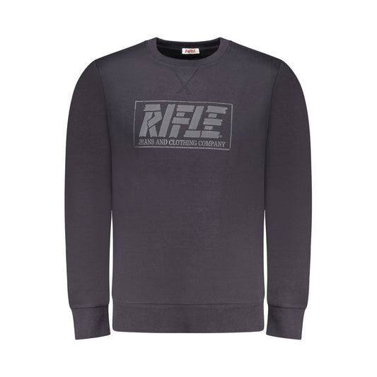 Sweatshirt by Rifle for men in cotton polyester blue & print showcases a slouchy chic silhouette, artfully detailed with a slouchy chic crew neckline and for a slouchy chic finish.