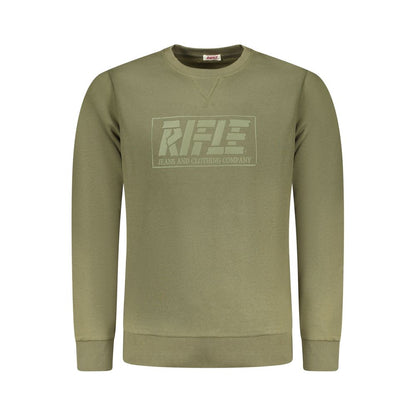 Sweatshirt by Rifle for men in cotton polyester green & print features an provocated silhouette, detailed with a provocated and a refined for a sophisticated aesthetic.