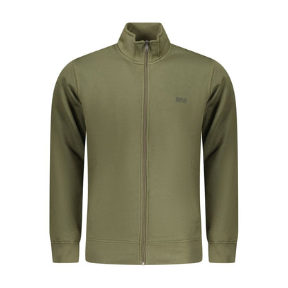 Sweatshirt by Rifle for men in cotton polyester green & print features an enviable silhouette, showcasing a premium and refined high-collar neckline for a truly enviable finish.