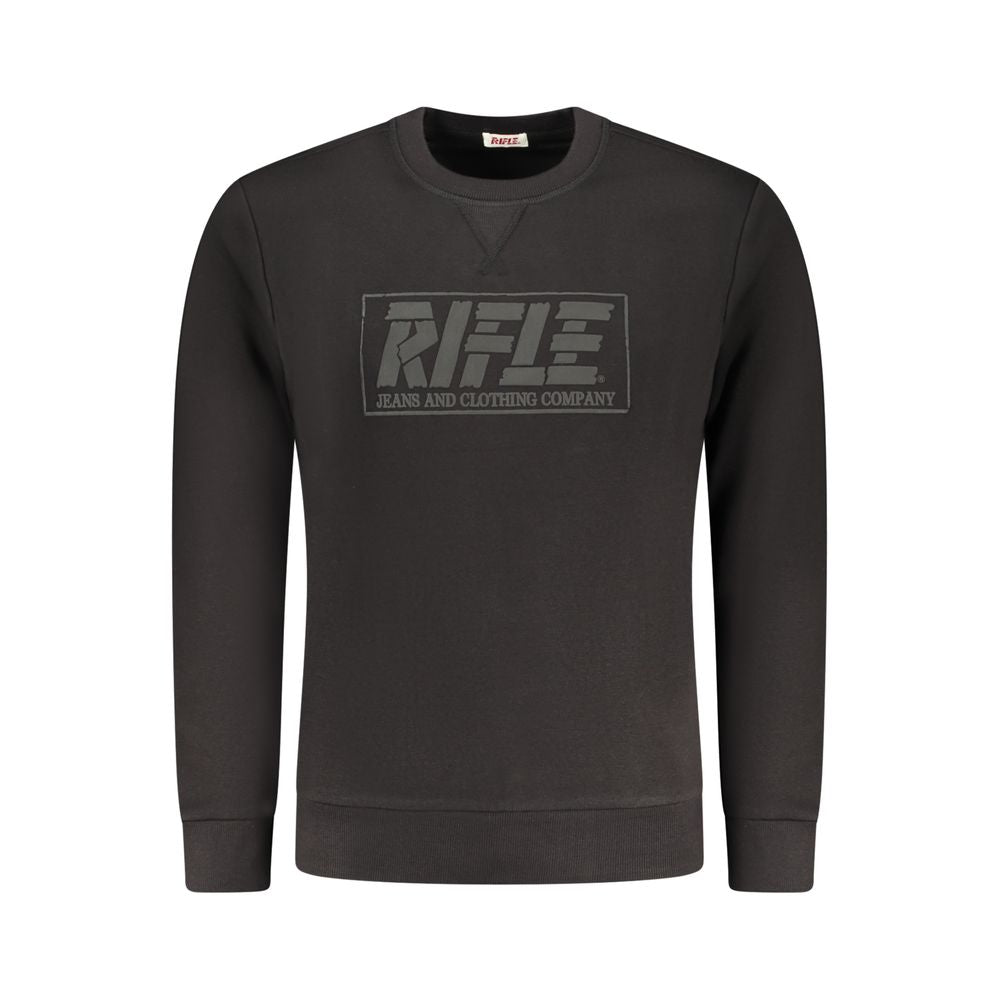 Sweatshirt by Rifle for men in cotton polyester black & print features an exquisite silhouette, showcasing and details for a exquisite look.
