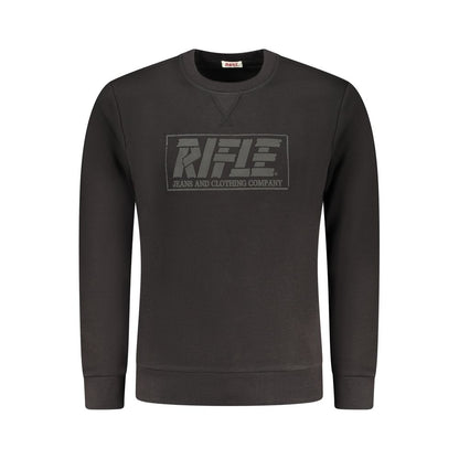 Sweatshirt by Rifle for men in cotton polyester black & print features an exquisite silhouette, showcasing and details for a exquisite look.