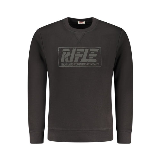 Sweatshirt by Rifle for men in cotton polyester black & print features an exquisite silhouette, showcasing and details for a exquisite look.