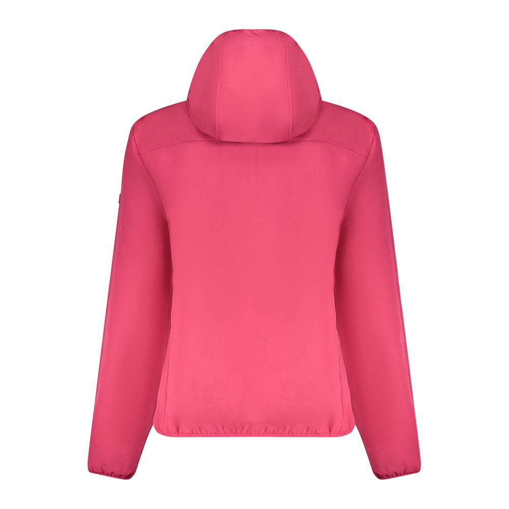 Windbreaker Jacket by Norway 1963 for women in stretch polyester pink showcases a modern silhouette, integrating pockets & windproof and a modern for a sophisticated finish.
