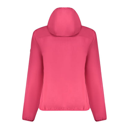 Windbreaker Jacket by Norway 1963 for women in stretch polyester pink showcases a modern silhouette, integrating pockets & windproof and a modern for a sophisticated finish.