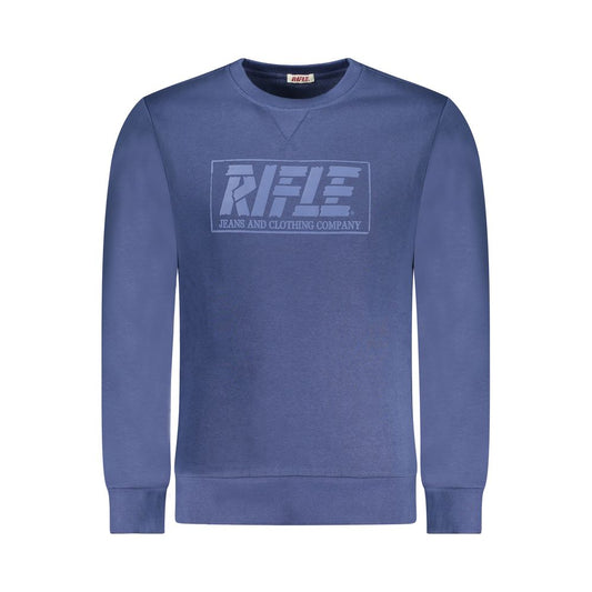 Sweatshirt by Rifle for men in cotton polyester blue, signature & print features an exquisite silhouette, showcasing and crew neckline details for a exquisite look.