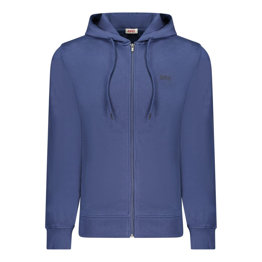 Hooded Sweatshirt Hoodie by Rifle for men in cotton polyester blue & print showcases a city-ready silhouette, artfully detailed with a signature hooded neckline and for a city-ready finish.