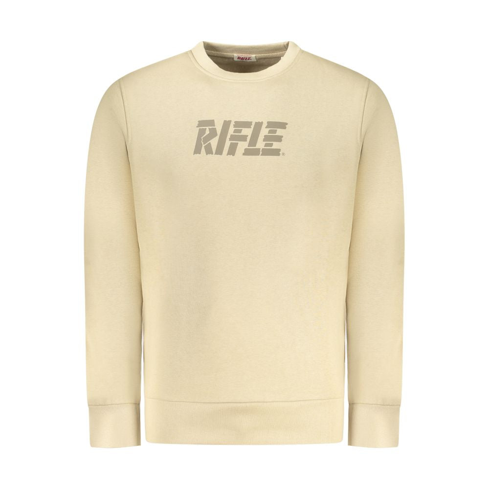 Sweatshirt by Rifle for men in cotton polyester beige & print features an enviable silhouette, showcasing a premium and refined crew neckline for a truly enviable finish.