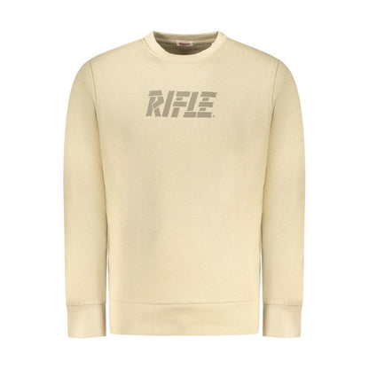 Sweatshirt by Rifle for men in cotton polyester beige & print features an enviable silhouette, showcasing a premium and refined crew neckline for a truly enviable finish.