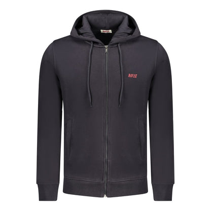 Hooded Sweatshirt Hoodie by Rifle for men in cotton polyester blue & print features a slouchy chic silhouette, detailed with a slouchy chic and a signature hooded neckline for an elevated aesthetic.
