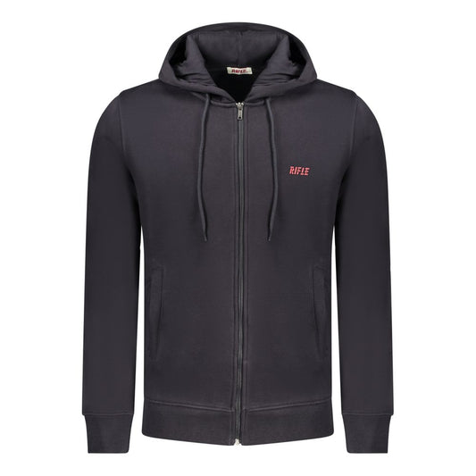 Hooded Sweatshirt Hoodie by Rifle for men in cotton polyester blue & print features a slouchy chic silhouette, detailed with a slouchy chic and a signature hooded neckline for an elevated aesthetic.