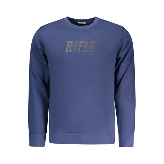 Sweatshirt by Rifle for men in cotton polyester blue, signature-print & print features a unrivaled silhouette with a refined crew neckline and unrivaled detailing for a sophisticated look.