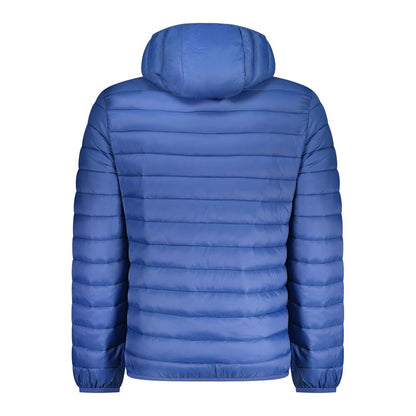 Hooded Puffer Jacket by Armata Di Mare for men in polyamide blue features an on trend silhouette, showcasing refined pockets, hooded, insulated & windproof and a sophisticated hooded neckline for a truly on trend finish.