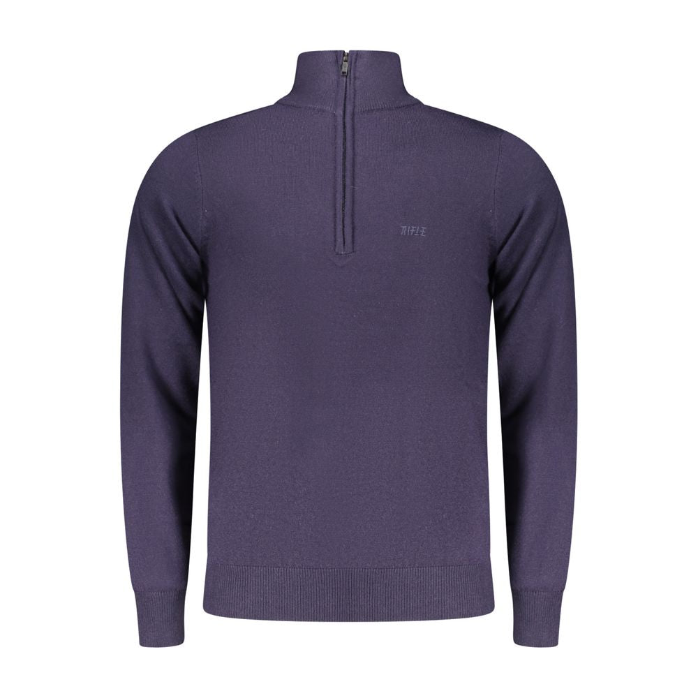 Sweatshirt by Rifle for men in lana wool nylon & polyester blue features an exquisite silhouette, showcasing and details for a exquisite look.