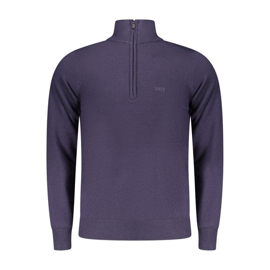 Sweatshirt by Rifle for men in lana wool nylon & polyester blue features an exquisite silhouette, showcasing and details for a exquisite look.