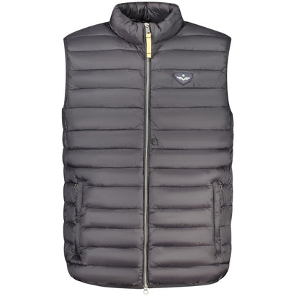 Vest by Armata Di Mare for men in polyamide black features an contemporary silhouette, showcasing refined pockets and a contemporary for a sophisticated layered look.