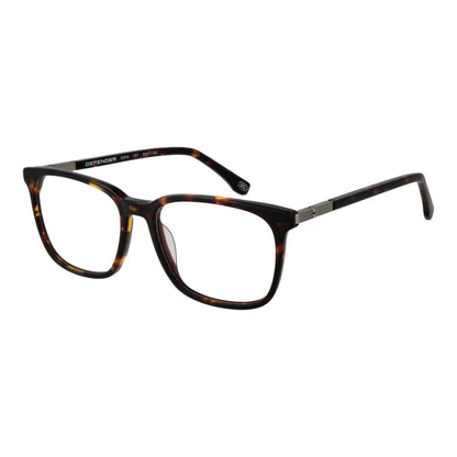 Eyeglasses Frames by Land Rover for men in acetate brown showcases a reflective silhouette, artfully incorporating a sophisticated brown coloured frame with a distinct full-frame frame design.