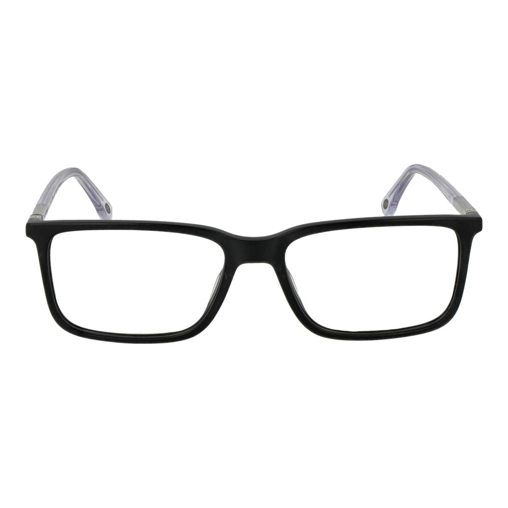 Eyeglasses Frames by Land Rover for men in acetate and black showcases a refined silhouette, detailed with a black coloured frame finish and a sophisticated full-frame frame design.
