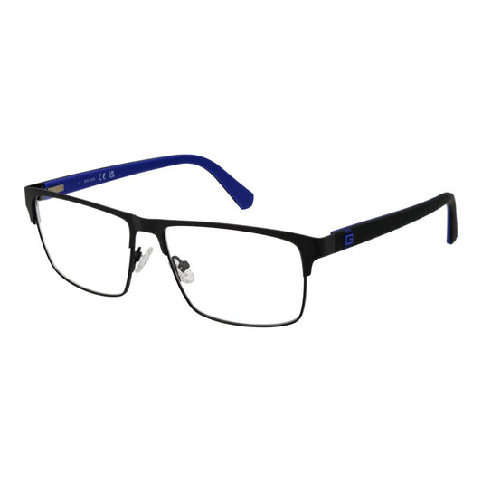 Eyeglasses Frames by Guess for men in metal black features an refined silhouette, showcasing the refined black coloured frame and sophisticated full-frame frame design.