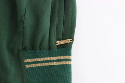 John Galliano Green Mock Zip Cardigan Sweatshirt Sweater Jacket