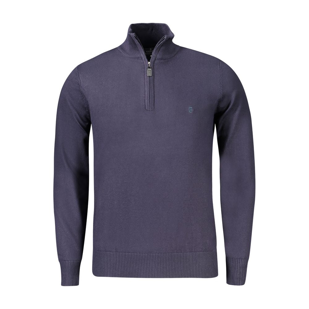 Sweatshirt by Coveri Moving for men in nylon & viscose blue & gray showcases a slouchy chic silhouette, artfully detailed with a slouchy chic crew neckline and for a slouchy chic finish.