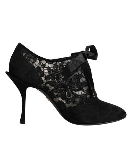 Dolce & Gabbana Women's Polyamide Viscose Goat Leather & Cotton High-Heel Stiletto Pumps Heels - Black Floral
