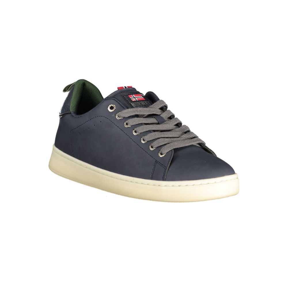 Sneakers by Norway 1963 for men in polyester & polyethylene blue presents a sumptuous silhouette as Men's Low-Top Polyester & Polyethylene Sneakers, expertly defined by a sumptuous low-top style for a sumptuous, high-fashion look.