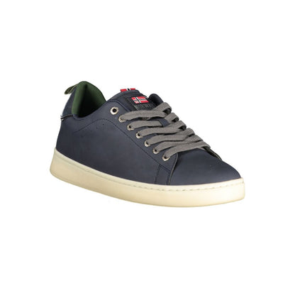 Sneakers by Norway 1963 for men in polyester & polyethylene blue presents a sumptuous silhouette as Men's Low-Top Polyester & Polyethylene Sneakers, expertly defined by a sumptuous low-top style for a sumptuous, high-fashion look.