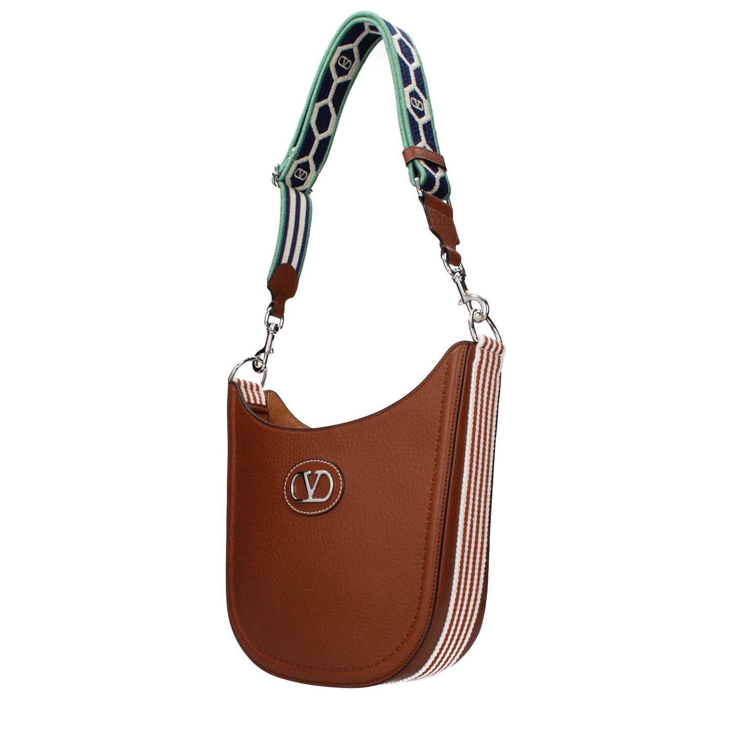 This Crossbody Messenger Bag by Valentino Garavani for men in leather brown presents a versatile silhouette from the Leather Crossbody Messenger Bag collection, featuring a secure , ample , and versatile crossbody-strap & adjustable-strap.