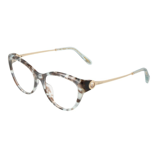 Eyeglasses Frames by Chopard for women in cellulose acetate black showcases a reflective silhouette, artfully incorporating a sophisticated black coloured frame with a distinct full-frame frame design.