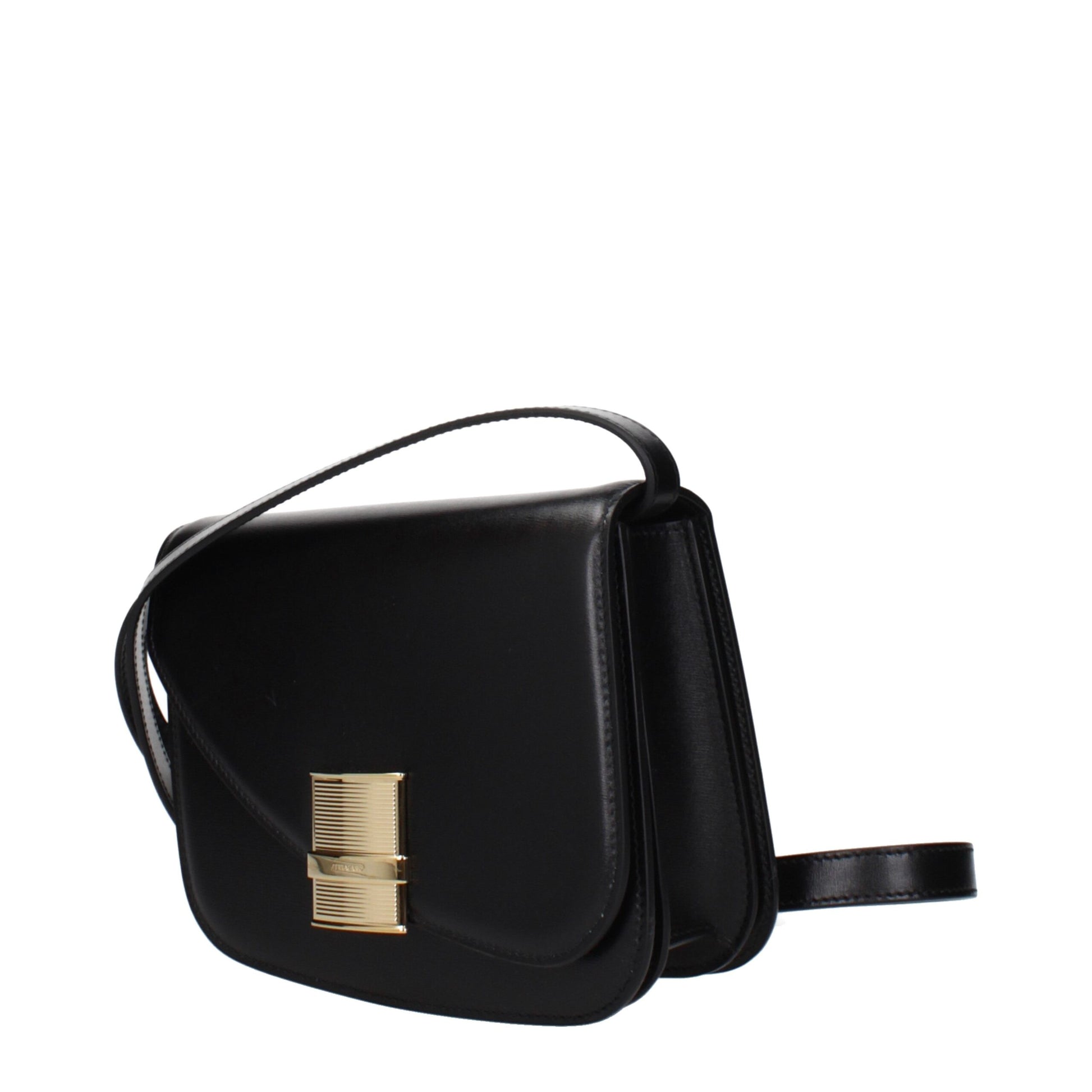 Crossbody Handbag by Salvatore Ferragamo for women in leather black features a transformative sophistication silhouette, showcasing a secure , ample , and versatile crossbody-strap & adjustable-strap for a transformative sophistication look.