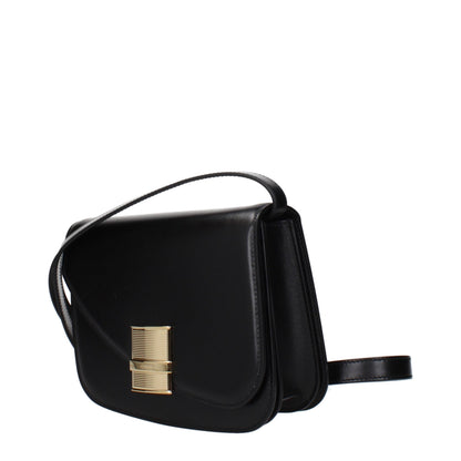 Crossbody Handbag by Salvatore Ferragamo for women in leather black features a transformative sophistication silhouette, showcasing a secure , ample , and versatile crossbody-strap & adjustable-strap for a transformative sophistication look.