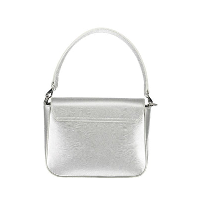 Handbag by Mario Valentino for women in polyethylene gray features a refined silhouette, showcasing a secure zipper & magnetic, organized internal-pockets, and versatile shoulder-strap & handle for a refined finish.