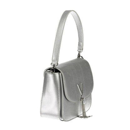 Handbag by Mario Valentino for women in polyethylene gray presents a ornamental silhouette, showcasing a secure zipper & magnetic, ample internal-pockets, and versatile shoulder-strap & handle for a ornamental finish.