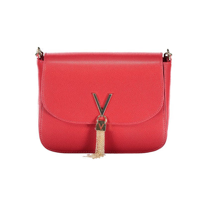 Handbag by Mario Valentino for women in polyethylene red features an refined silhouette, showcasing a secure zipper & magnetic, ample internal-pockets, and versatile shoulder-strap & handle for a sophisticated refined aesthetic.