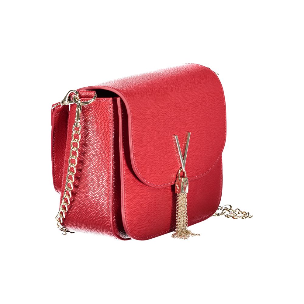 This Handbag by Mario Valentino for women in polyethylene and red presents a sculptural silhouette featuring a secure zipper & magnetic, ample internal-pockets, and versatile shoulder-strap & handle for a sculptural finish.