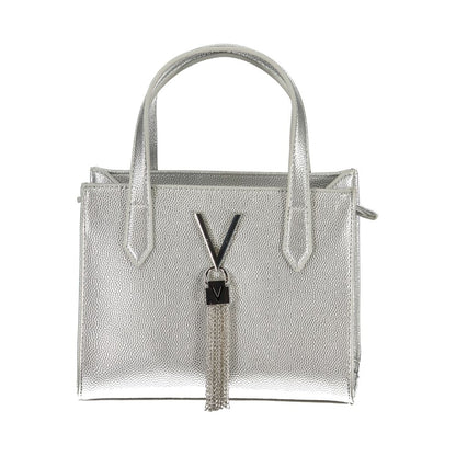 Evening Handbag by Mario Valentino for women in polyethylene gray features a refined silhouette, showcasing a secure zipper, organized internal-pockets, and versatile shoulder-strap, handle & adjustable-strap for a refined finish.