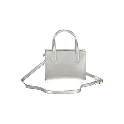 This Evening Handbag by Mario Valentino for women in polyethylene and gray presents a sculptural silhouette featuring a secure zipper, ample internal-pockets, and versatile shoulder-strap, handle & adjustable-strap for a sculptural finish.