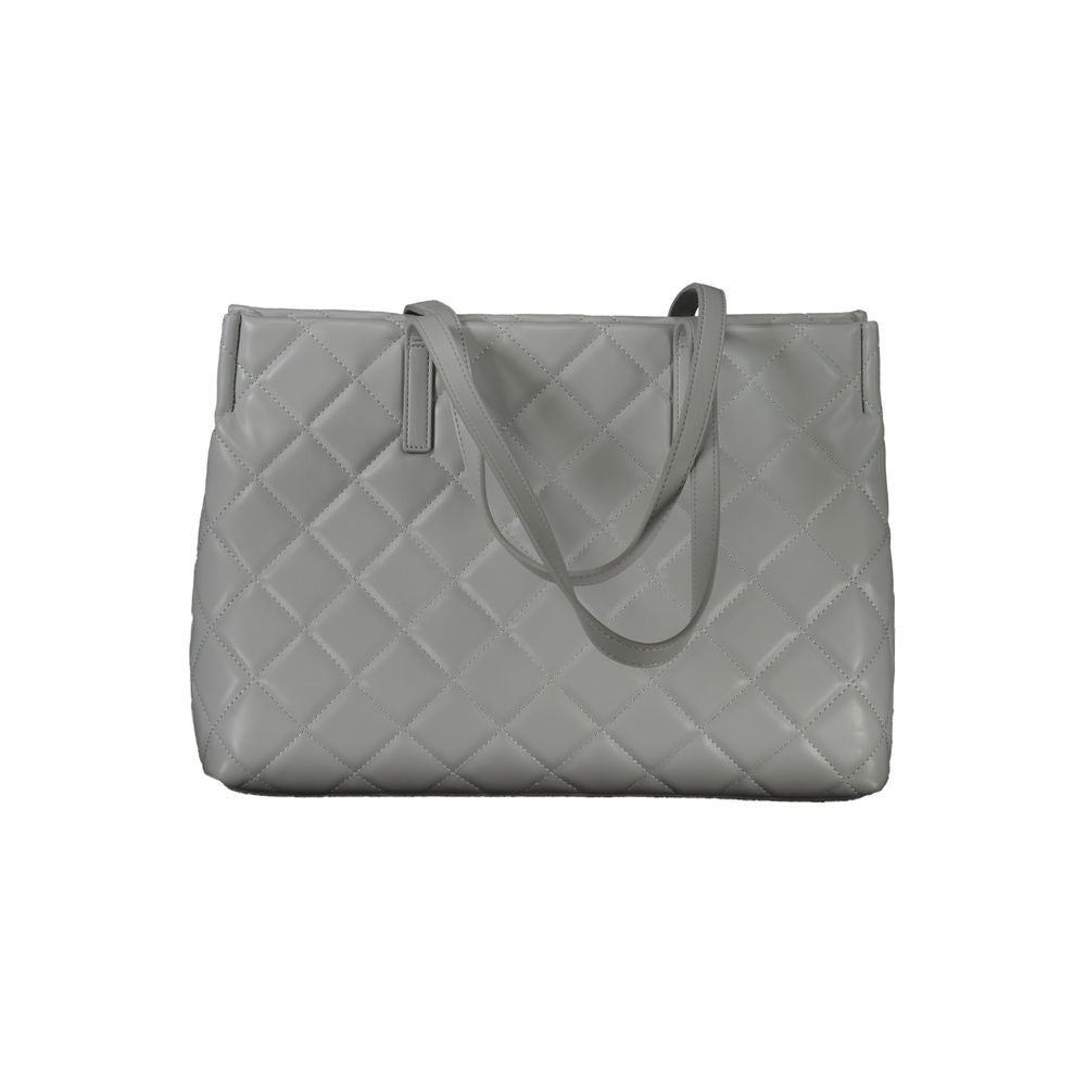Shopper Handbag by Mario Valentino for women in polyethylene gray features a exquisite silhouette, showcasing a secure zipper and exquisite laptop-compartment with versatile handle for a exquisite finish.