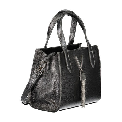 Handbag by Mario Valentino for women in polyethylene gray features a ornamental silhouette, showcasing a secure zipper, ample internal-pockets, and ornamental shoulder-strap, adjustable-strap & handle for a sophisticated look.