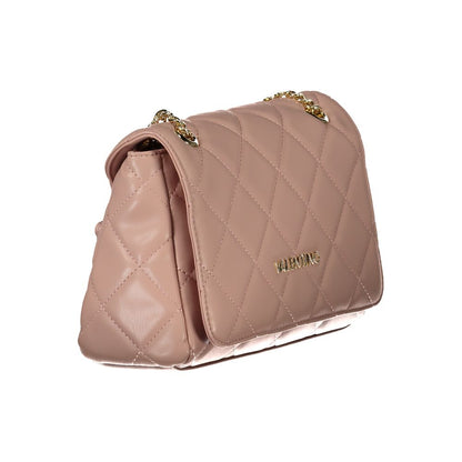 Evening Handbag by Mario Valentino for women in polyethylene pink & signature presents a ornamental silhouette, showcasing a secure snap & zipper, ample internal-pockets, and versatile shoulder-strap & handle for a ornamental finish.