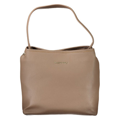 2-in-1 Shoulder & Crossbody Pouch Handbag by Mario Valentino for women in polyethylene brown features a refined silhouette, showcasing a secure snap, organized removable-pouch, and versatile crossbody-strap, shoulder-strap, adjustable-strap, detachable-strap & handle for a refined finish.